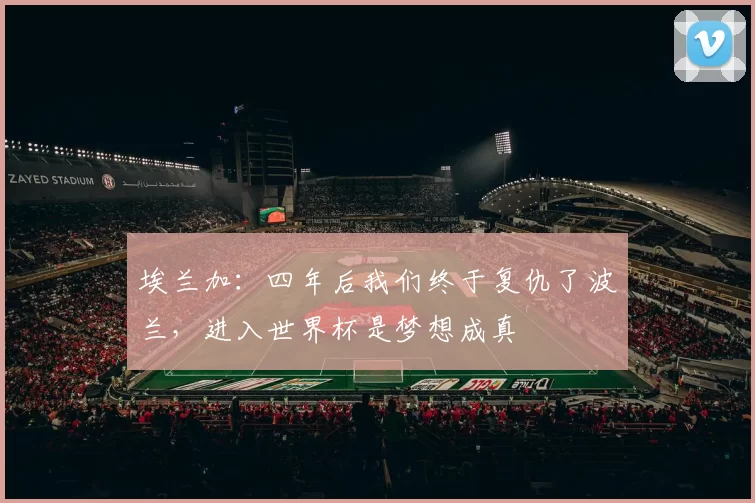 埃兰加：四年后我们终于复仇了波兰，进入世界杯是梦想成真